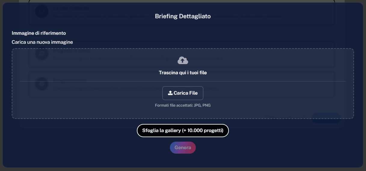 Briefing dettagliato - immagine di riferimento